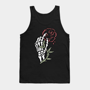 Rose and skull Tank Top